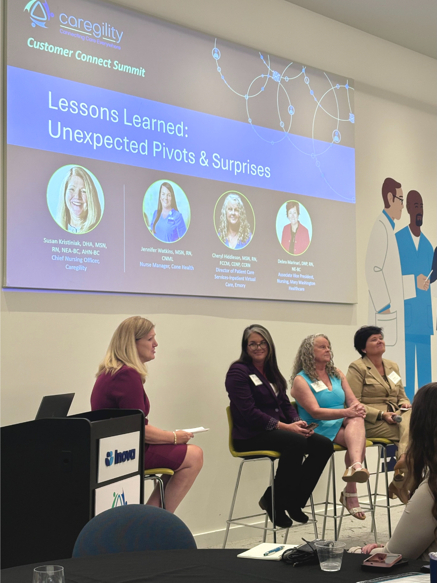 Susan Kristiniak, Jennifer Watkins, Cheryl Hiddleson, Deb Marinari share virtual care implementaiton wisdom